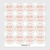 Valentijns  Blush Pink Hot Cacao Bomb Instructies Sticker (Vel)