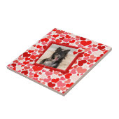 Valentijns  Border Collie Dog Hearts Tegeltje (Zijkant)