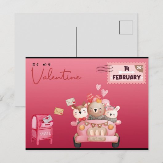 Valentijns Briefkaart (Voorkant / Achterkant)