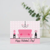 Valentijns Briefkaart - Roze woonkamer (Staand voorkant)