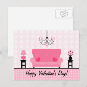Valentijns Briefkaart - Roze woonkamer (Voorkant / Achterkant)
