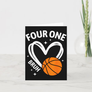 Valentijns Bruh 41 Day Basketbal Kaart