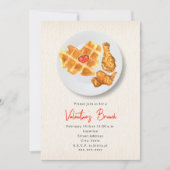 Valentijns Brunch Chicken & Waffles Party Kaart (Voorkant)