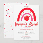 Valentijns Brunch Rode regenboog & Cupido Kaart (Voorkant / Achterkant)