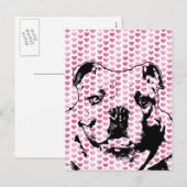 Valentijns - Bulldog Silhouette Feestdagenkaart (Voorkant / Achterkant)