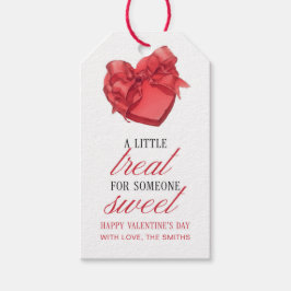 Valentijns Cadeaubijsluiter met Rode Hart Cadeaulabel