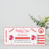 Valentijns cadeaubon voor massage, kaart (Staand voorkant)
