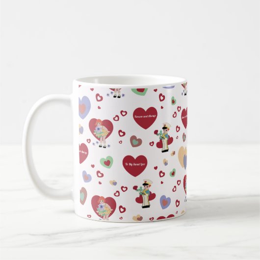 Valentijns Cadeaupapier Koffiemok (Links)