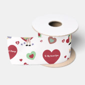 Valentijns Cadeaupapier Satijnen Lint (Spoel)