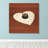 Valentijns chocolade canvas afdruk (Insitu (Houten vloer))