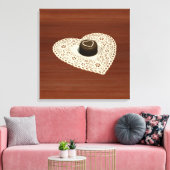 Valentijns chocolade canvas afdruk (Insitu (Woonkamer))