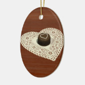 Valentijns chocolade keramisch ornament (Links)