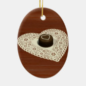 Valentijns chocolade keramisch ornament (Achterkant)