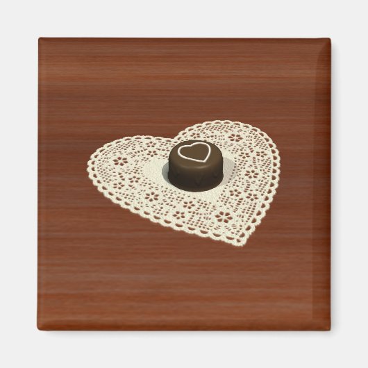 Valentijns chocolade magneet (Voorkant)