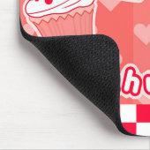 Valentijns Cupcake Kat Mousepad Muismat (Hoek)