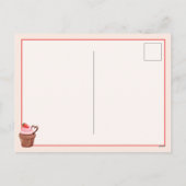 Valentijns Cupido's Levering Rode Waterverf Truck Feestdagenkaart (Achterkant)