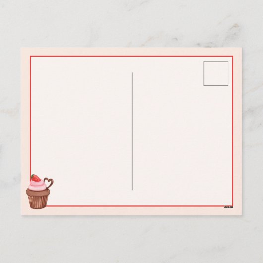 Valentijns Cupido's Levering Rode Waterverf Truck Feestdagenkaart (Achterkant)