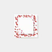 Valentijns Cute Red Hearts Confetti Lijst Post-it® Notes (Voorkant)