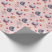 Valentijn's Day aangepaste foto Cadeaupapier (Hoek)