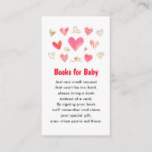 Valentijns Day Baby shower Books for Baby Informatiekaartje (Voorkant)