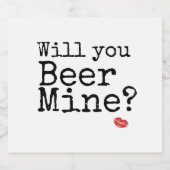 Valentijn's Day bierlabels cadeau voor hem Bier Etiket (Enkel label)