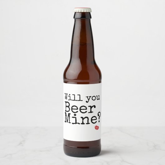 Valentijn's Day bierlabels cadeau voor hem Bier Etiket (Voorkant)