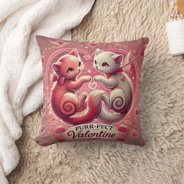 Valentijn's Day Cat Lover Pillow Kussen (Deken)