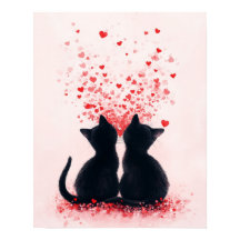 Valentijn's Day Cats Classroom Poster