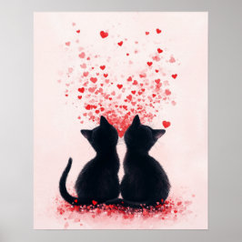 Valentijn's Day Cats Classroom Poster