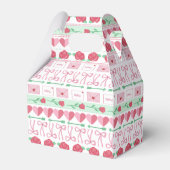 Valentijn's Day Fair Isle Geïnspireerd Roze en Gro Bedankdoosjes (Achterkant)