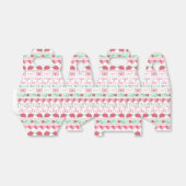 Valentijn's Day Fair Isle Geïnspireerd Roze en Gro Bedankdoosjes (Uitgevouwen)