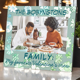 Valentijn's Day Familie foto quote bloemengroen Fotoplaat