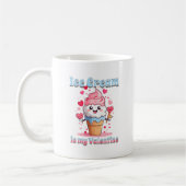 Valentijn's Day Funny Kawaii Ice Cream Cone Koffiemok (Links)