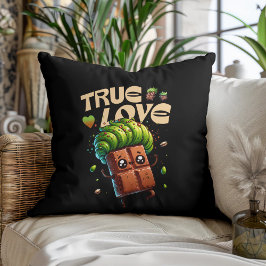 Valentijn's Day Grappige kawaii pistache chocolade Kussen