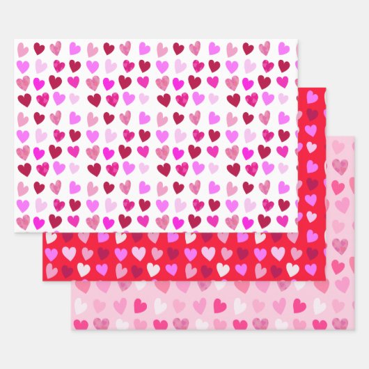Valentijn's Day Hearts Inpakpapier Vel (Set)