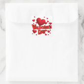 Valentijn's Day Hearts Love Vierkante Sticker (Tas)