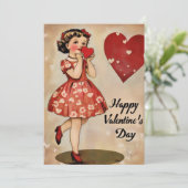 Valentijn's Day Holiday Kaart (Staand voorkant)