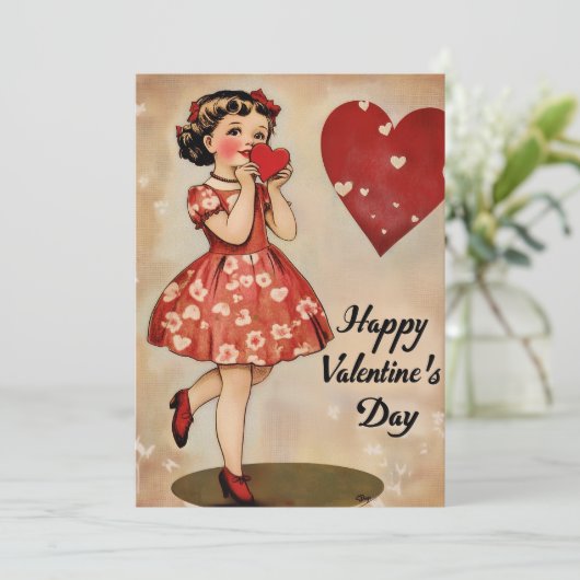  Valentijn's Day Holiday Kaart (Staand voorkant)