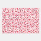Valentijn's Day Love Hearts Pink Inpakpapier Vel (Voorkant 3)