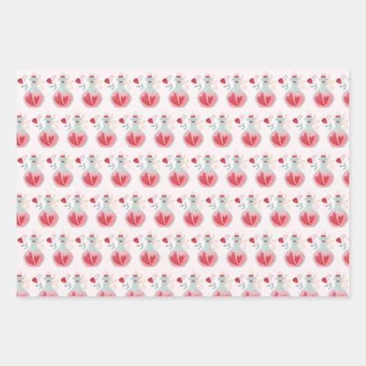 Valentijn's Day Love Wrapping Paper Set of 3 (Voorkant 3)