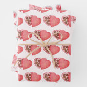 Valentijn's Day Love Wrapping Paper Set of 3 (In situ)