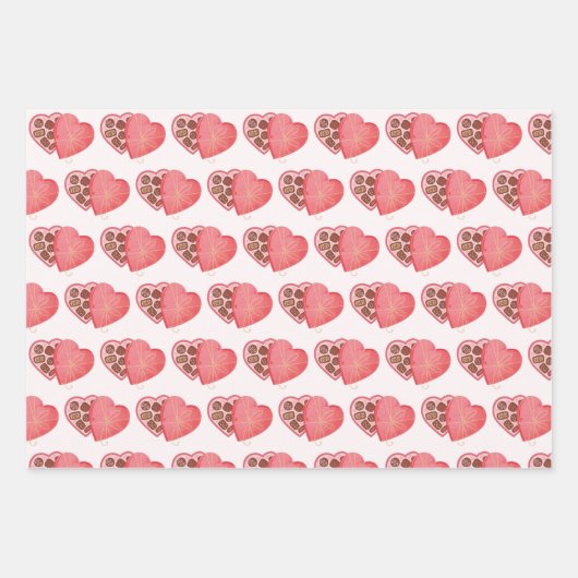 Valentijn's Day Love Wrapping Paper Set of 3 (Voorkant)