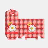 Valentijn's Day Party Wit Daisy Hart Custom Bedankdoosjes (Uitgevouwen)