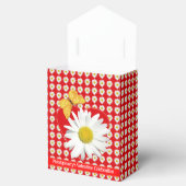 Valentijn's Day Party Wit Daisy Hart Custom Bedankdoosjes (Geopend)