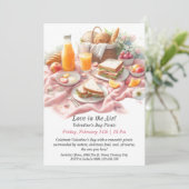  Valentijn's Day picknick liefde in de lucht Kaart (Staand voorkant)