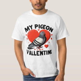 Valentijn's Day Pigeon - Oprechte Avian Romance T-shirt