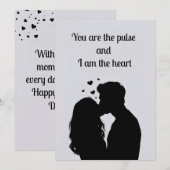 Valentijn's Day Romantische Scene - Paar in Liefde Feestdagenkaart (Voorkant / Achterkant)