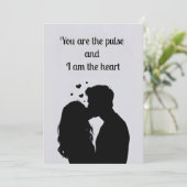 Valentijn's Day Romantische Scene - Paar in Liefde Feestdagenkaart (Staand voorkant)