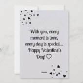 Valentijn's Day Romantische Scene - Paar in Liefde Feestdagenkaart (Achterkant)