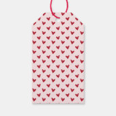 Valentijn's Day rood hart op de roze bg Gift Label Cadeaulabel (Achterkant)